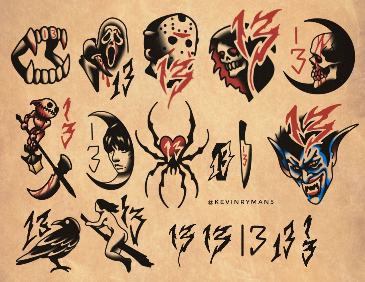 Kevin Ryman Tattoo Flash